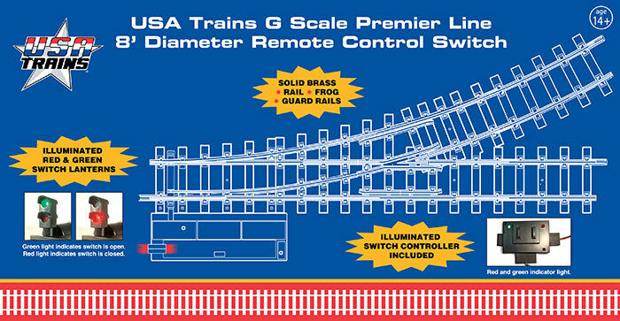 Usa Trains R81620 8´ Right Remote Switch W/illuminated Lantern & Controller